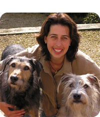 Nicki with her two dogs Dexa and Foster